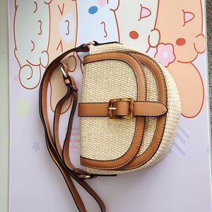 Vegan Leather Rattan Purse